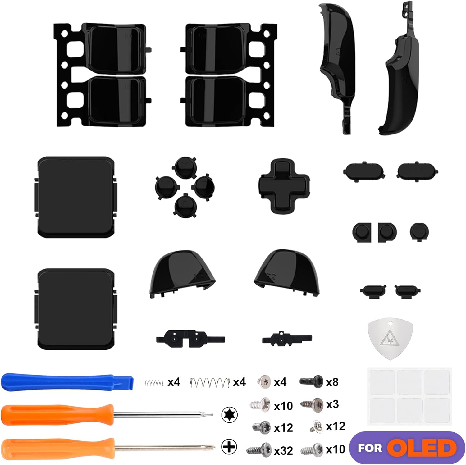 Botões eXtremeRate Steam Deck OLED Conjunto Completo Preto 2 Botões eXtremeRate Steam Deck OLED Conjunto Completo Preto - Imagem 2