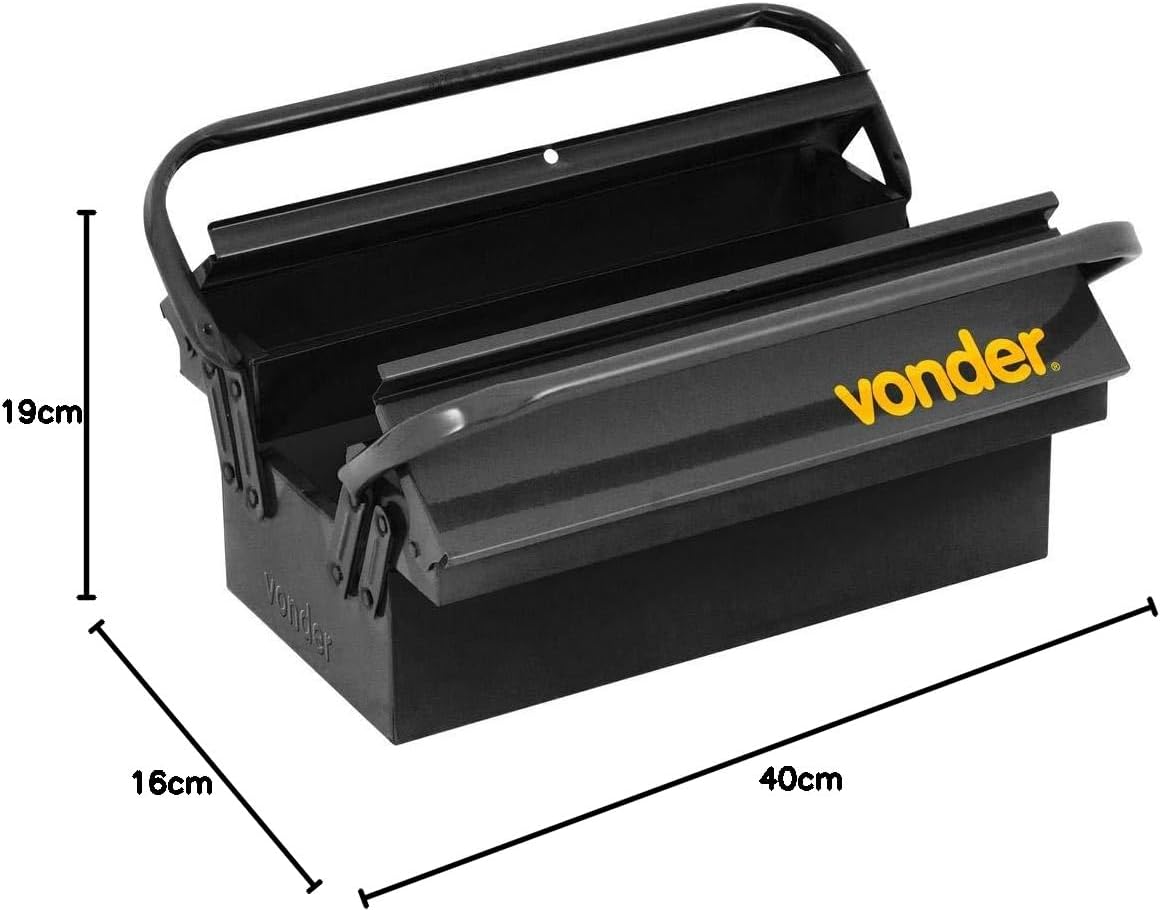 Caixa de Ferramentas Vonder Metálica Sanfonada com 3 Gavetas 3 Caixa de Ferramentas Vonder Metálica Sanfonada com 3 Gavetas - Imagem 3