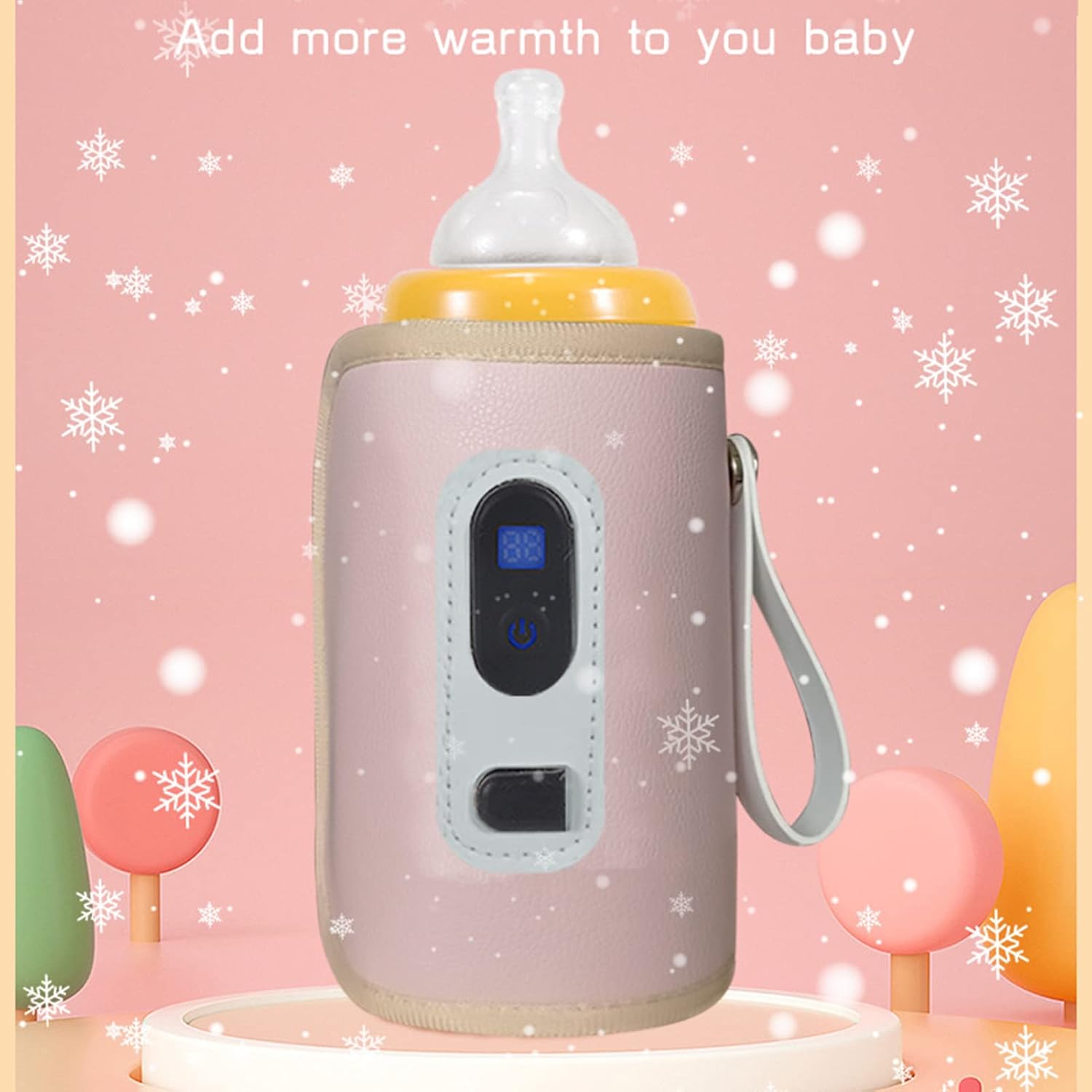 Aquecedor de Mamadeira USB Portátil com Tela LCD Rosa 8 Aquecedor de Mamadeira USB Portátil com Tela LCD Rosa - Imagem 8