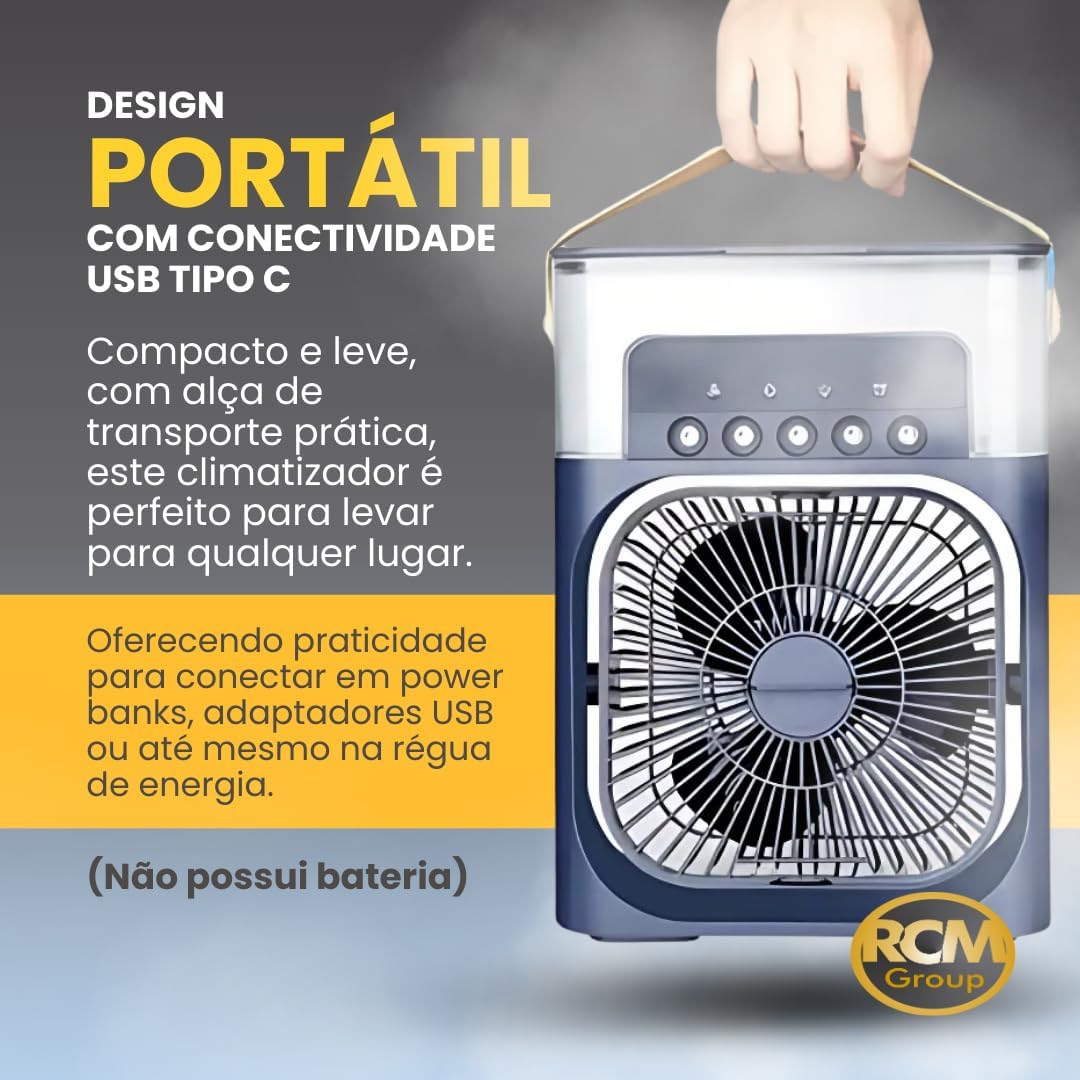 Climatizador RCM Group ACF Portátil Umidificador e Ventilador 5 Climatizador RCM Group ACF Portátil Umidificador e Ventilador - Imagem 5