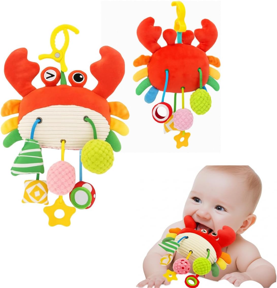 Mobile de Berço Caranguejo Sensorial Chocalho Brinquedo Bebê 4 Mobile de Berço Caranguejo Sensorial Chocalho Brinquedo Bebê - Imagem 4