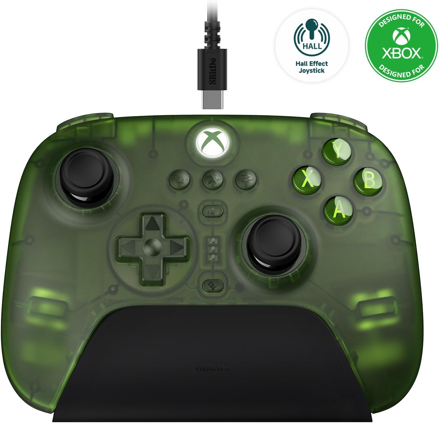 Controle 8Bitdo Ultimate 3-Mode Gamepad para Xbox e PC Jade 1 Controle 8Bitdo Ultimate 3-Mode Gamepad para Xbox e PC Jade