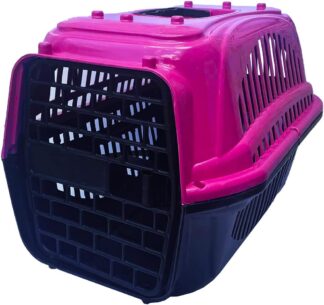 Caixa de Transporte Pet Brinqpet N1 Rosa para Cães e Gatos