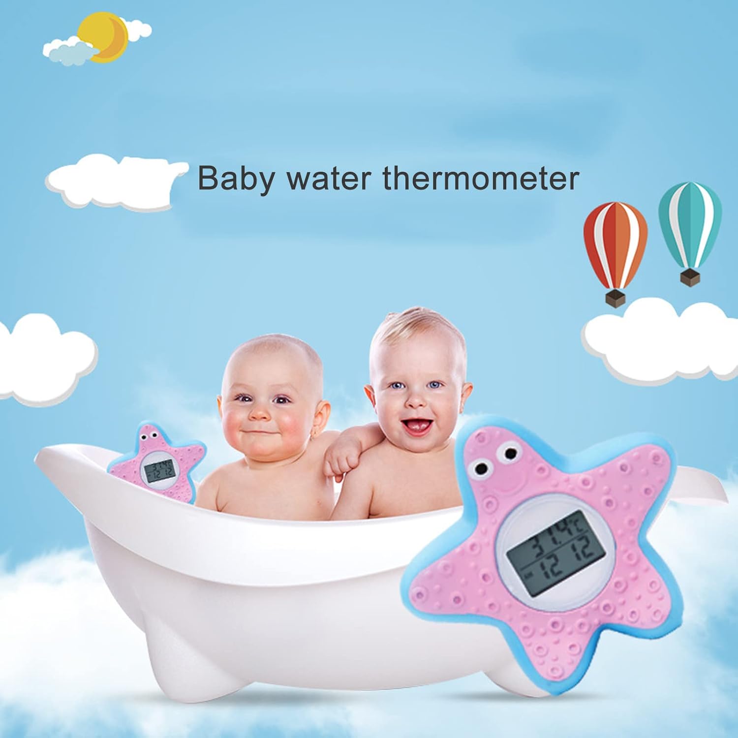 Termômetro de Banho Asixxsix Estrela do Mar com Alerta de Cor 2 Termômetro de Banho Asixxsix Estrela do Mar com Alerta de Cor - Imagem 2