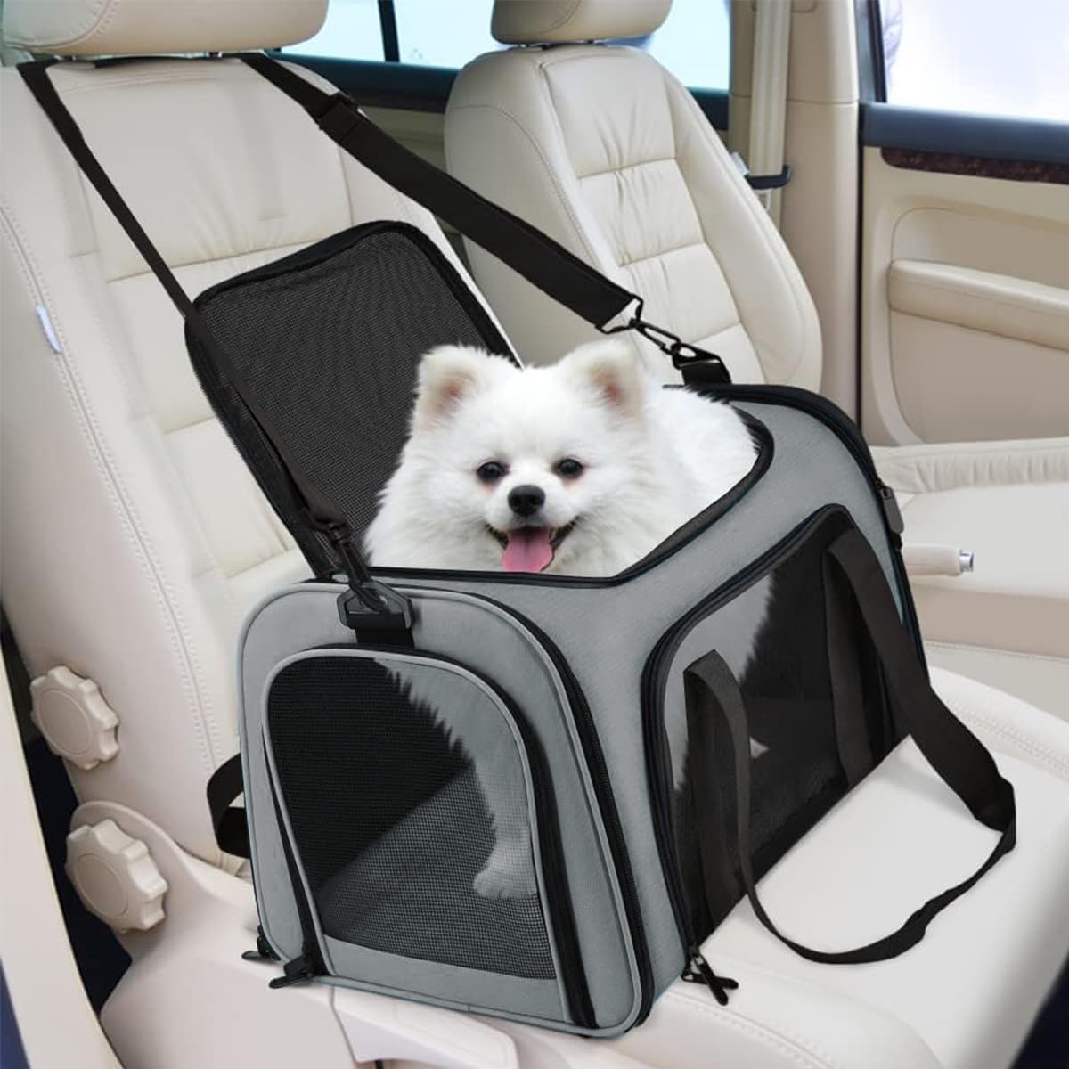 Bolsa de Transporte Pet Azul Premium Respirável para Viagem 5 Bolsa de Transporte Pet Azul Premium Respirável para Viagem - Imagem 5