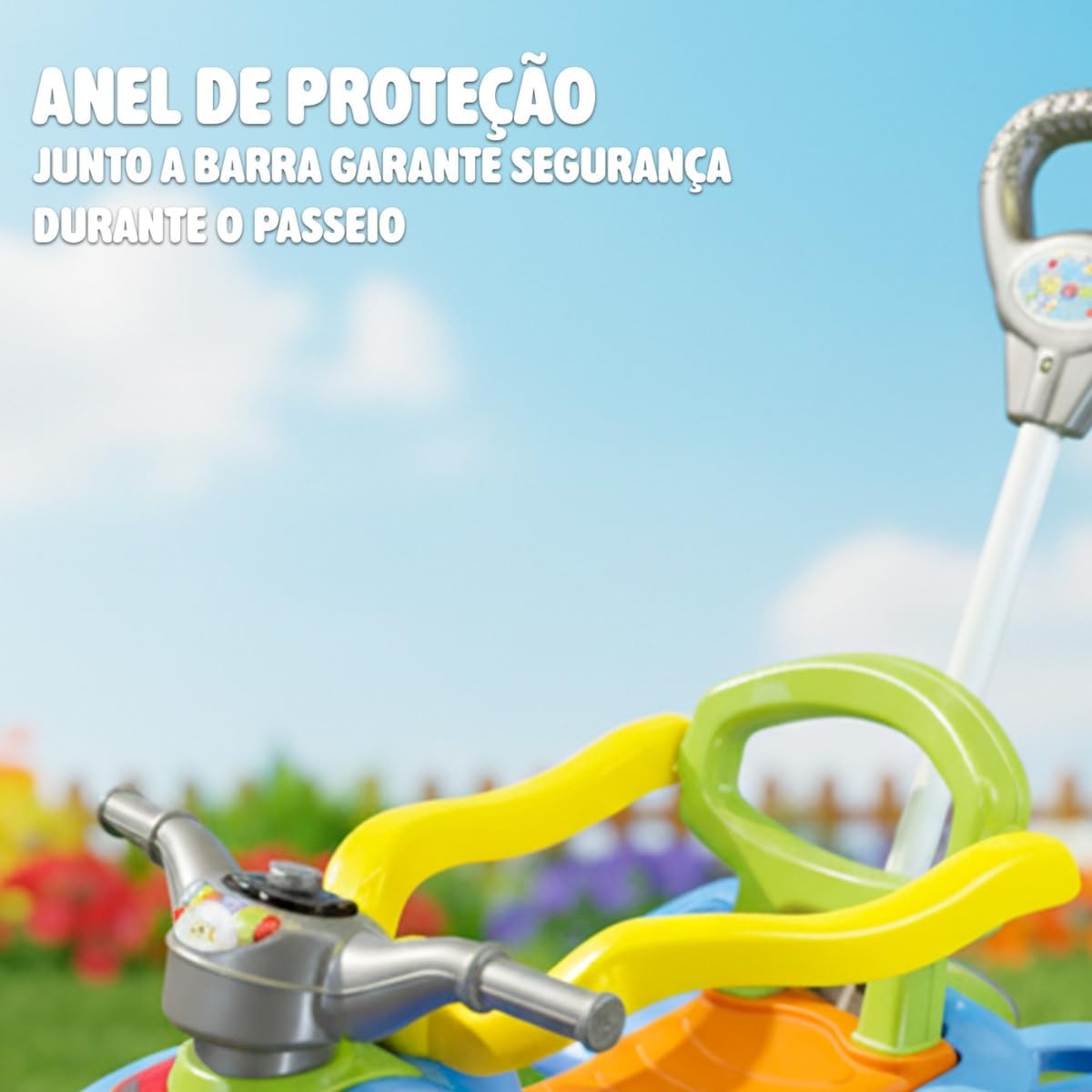 Quadriciclo Infantil Maral Lady Star Rosa com Guia 9 Meses 9 Quadriciclo Infantil Maral Lady Star Rosa com Guia 9 Meses - Imagem 9