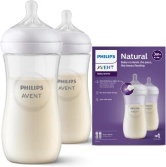 Kit Duplo Mamadeira Philips Avent Pétala 3.0 330ml Anticólica