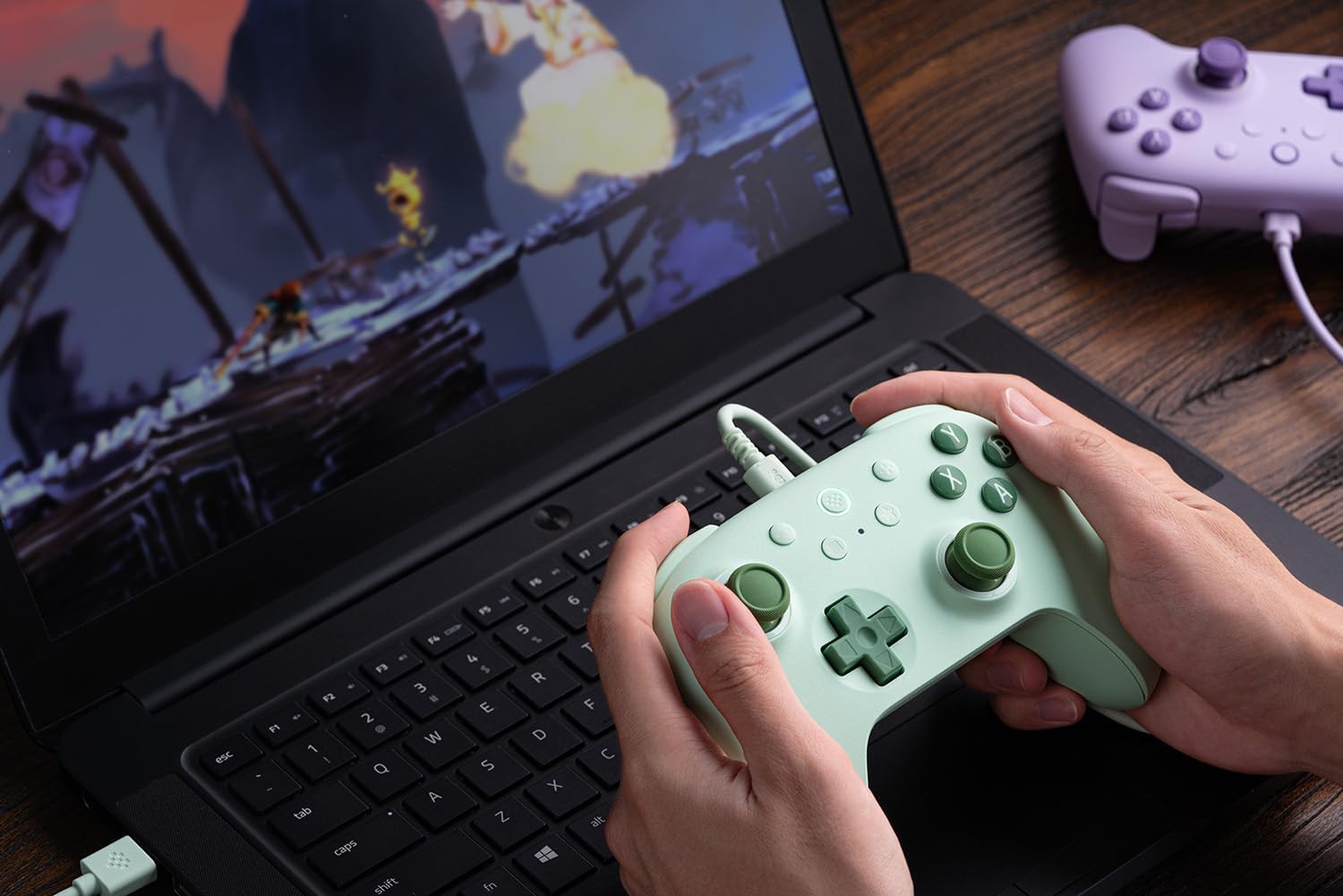 Controle 8BitDo Ultimate 2C Wired para PC e Android Verde 5 Controle 8BitDo Ultimate 2C Wired para PC e Android Verde - Imagem 5