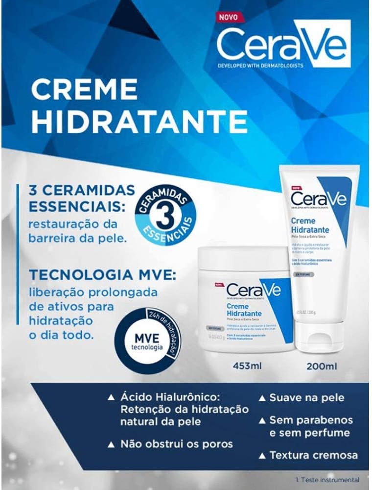 Creme Hidratante CeraVe 200g para Pele Seca e Extra Seca 2 Creme Hidratante CeraVe 200g para Pele Seca e Extra Seca - Imagem 2