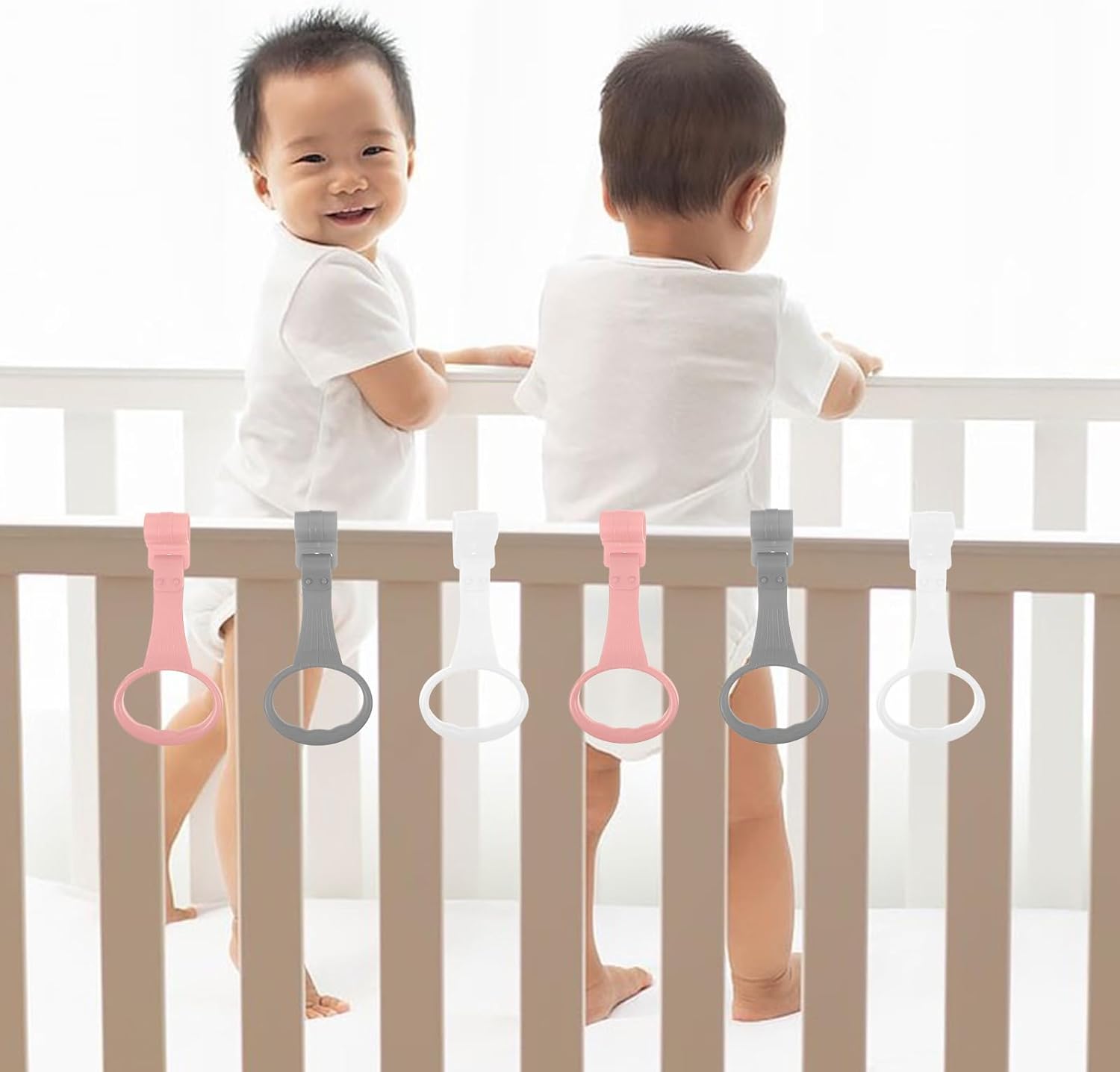 Argolas de Puxar Safigle para Berço Auxílio Caminhada 6 Peças 3 Argolas de Puxar Safigle para Berço Auxílio Caminhada 6 Peças - Imagem 3