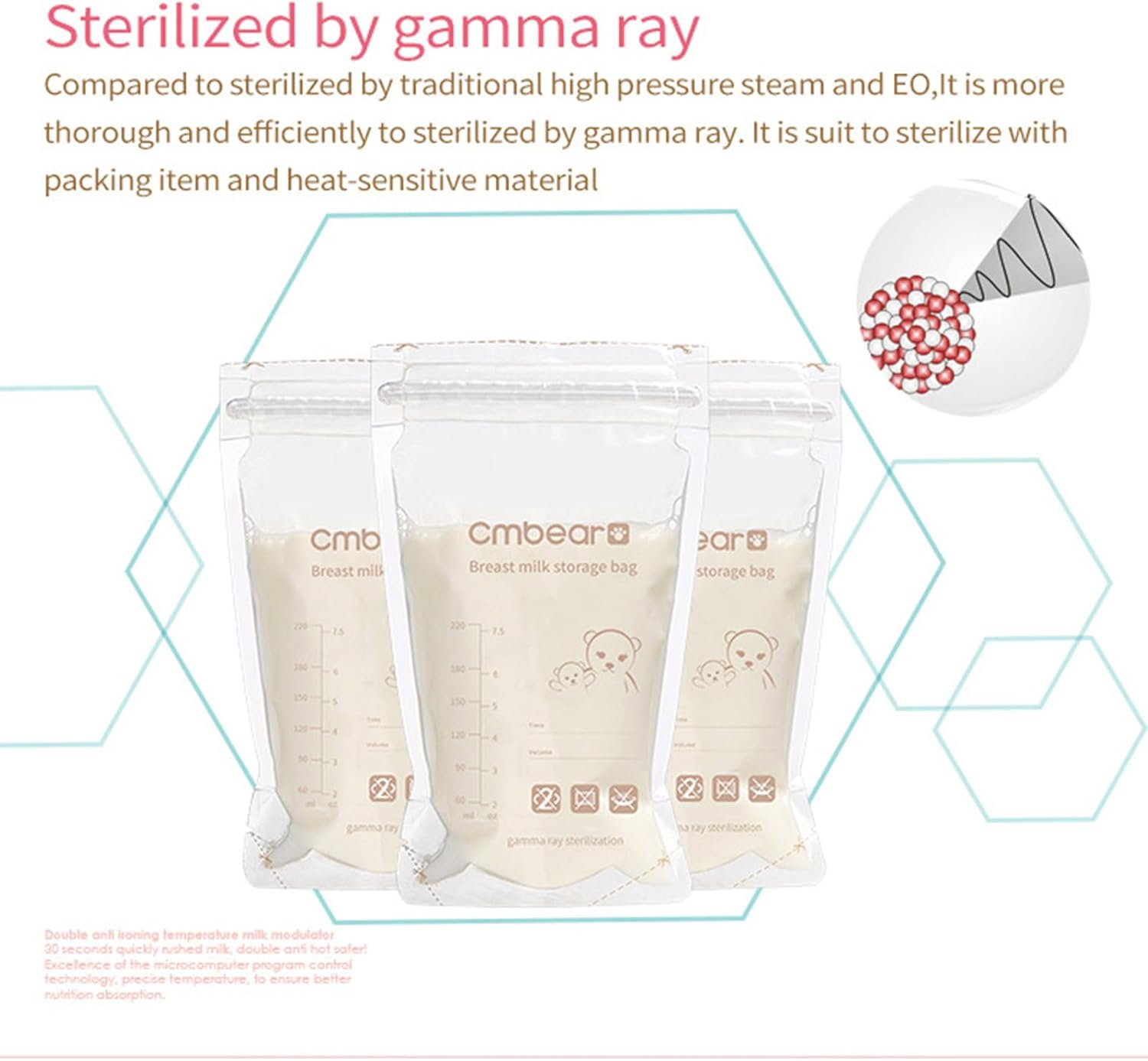 Saco de Armazenamento de Leite Materno 220ml 30 Unidades 7 Saco de Armazenamento de Leite Materno 220ml 30 Unidades - Imagem 7