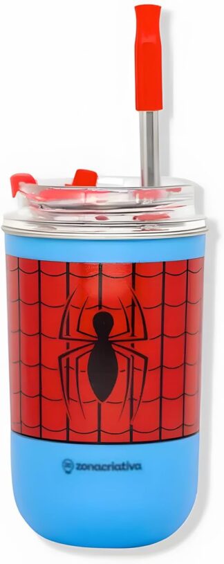 Copo Térmico Zona Criativa Neo Spider Man 300ml com Canudo