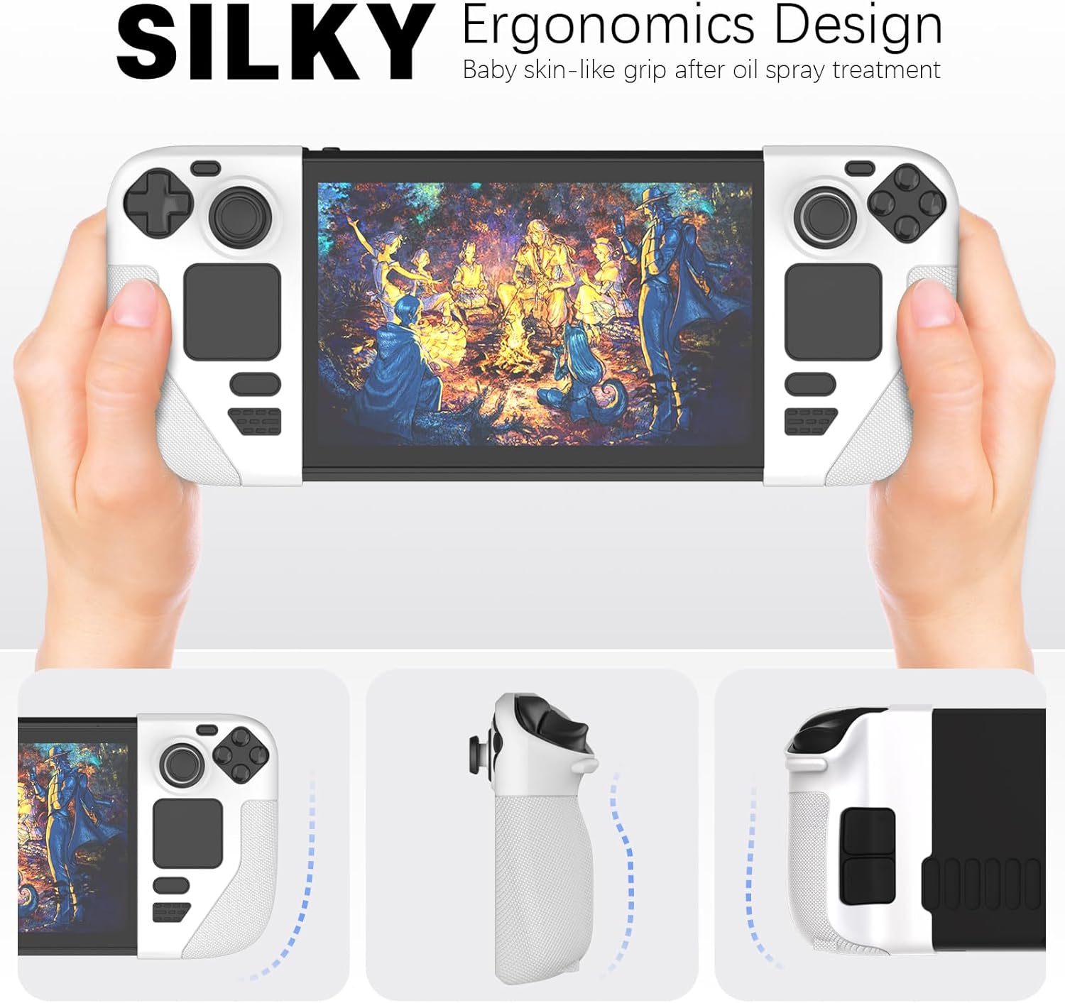 Capa Protetora AJKTHGE para Steam Deck Silicone Antiderrapante 4 Capa Protetora AJKTHGE para Steam Deck Silicone Antiderrapante - Imagem 4