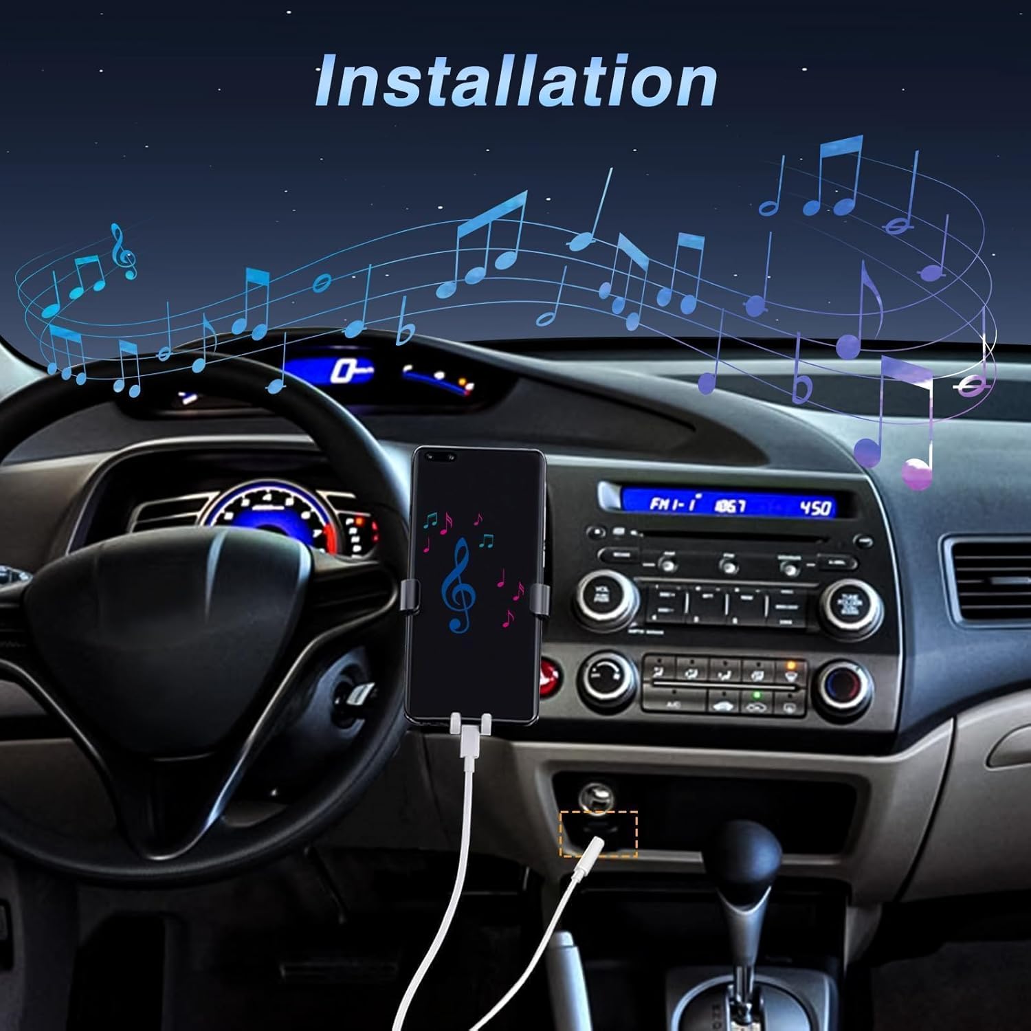 Adaptador Auxiliar Áudio KPALAG para Honda Civic e CR-V 4 Adaptador Auxiliar Áudio KPALAG para Honda Civic e CR-V - Imagem 4