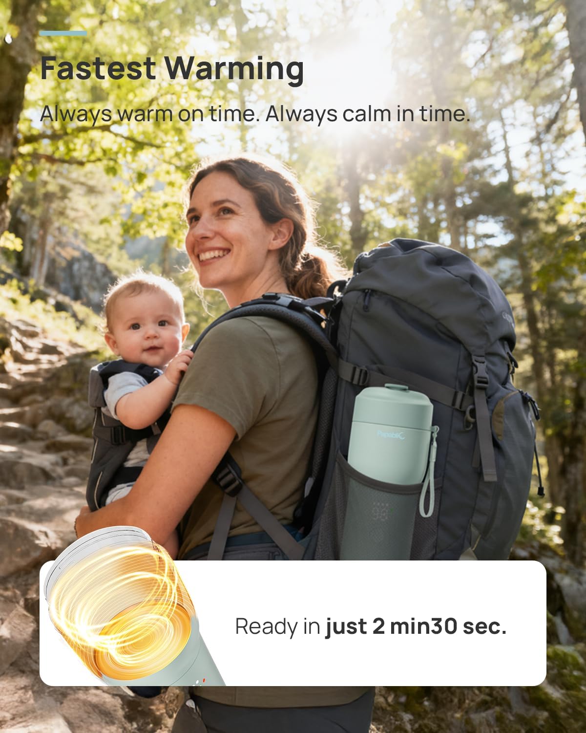 Aquecedor de Mamadeira Portátil Papablic para Viagens 30W 2 Aquecedor de Mamadeira Portátil Papablic para Viagens 30W - Imagem 2