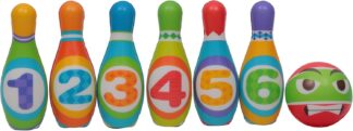 Kit de Boliche Zippy Toys Soft Infantil com 7 Peças Coloridas