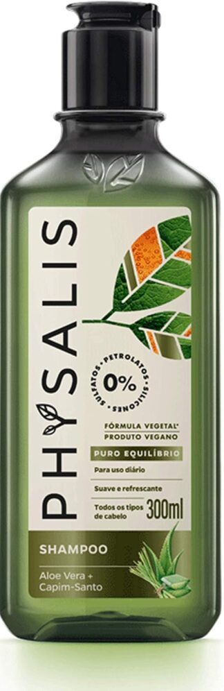 Shampoo Vegano Physalis Puro Equilíbrio 300ml Aloe Vera