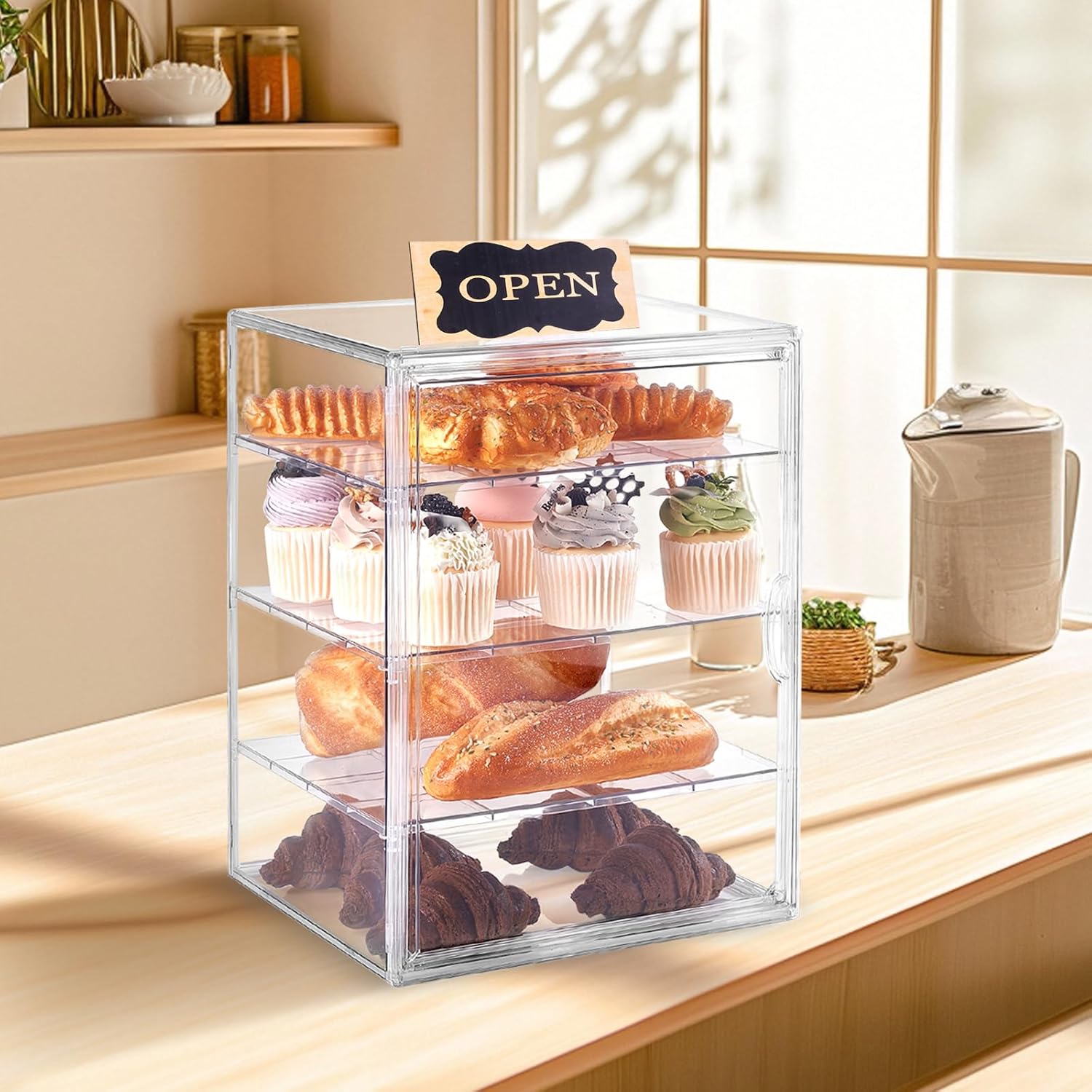 Vitrine ToBeAce HC-BDC-001 Transparente Ajustável Para Confeitaria 6 Vitrine ToBeAce HC-BDC-001 Transparente Ajustável Para Confeitaria - Imagem 6