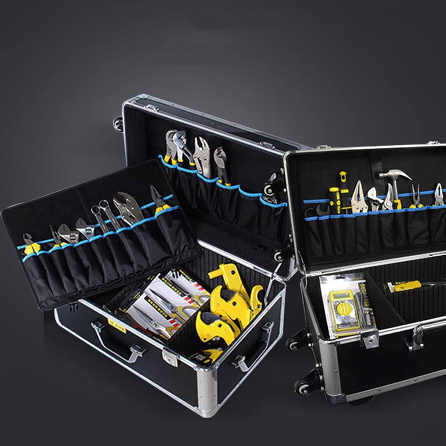 Caixa de Ferramentas KIZQYN Portátil com Rodas e Alça Tamanho G 5 Caixa de Ferramentas KIZQYN Portátil com Rodas e Alça Tamanho G - Imagem 5