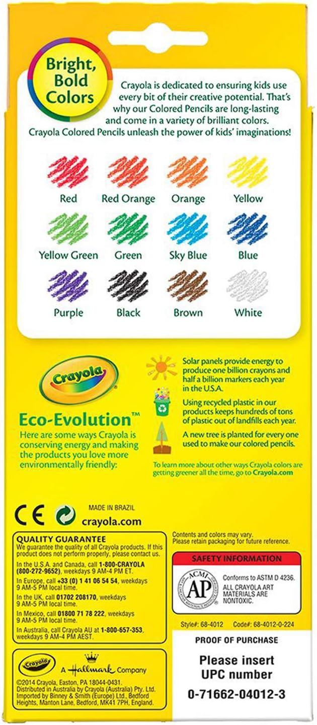 Lápis de Cor Crayola Longo 12 Unidades Escolar Profissional 4 Lápis de Cor Crayola Longo 12 Unidades Escolar Profissional - Imagem 4