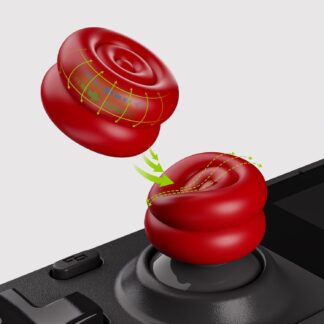 Thumb Grips PlayVital Steam Deck OLED e LCD 4 Unidades Vermelho