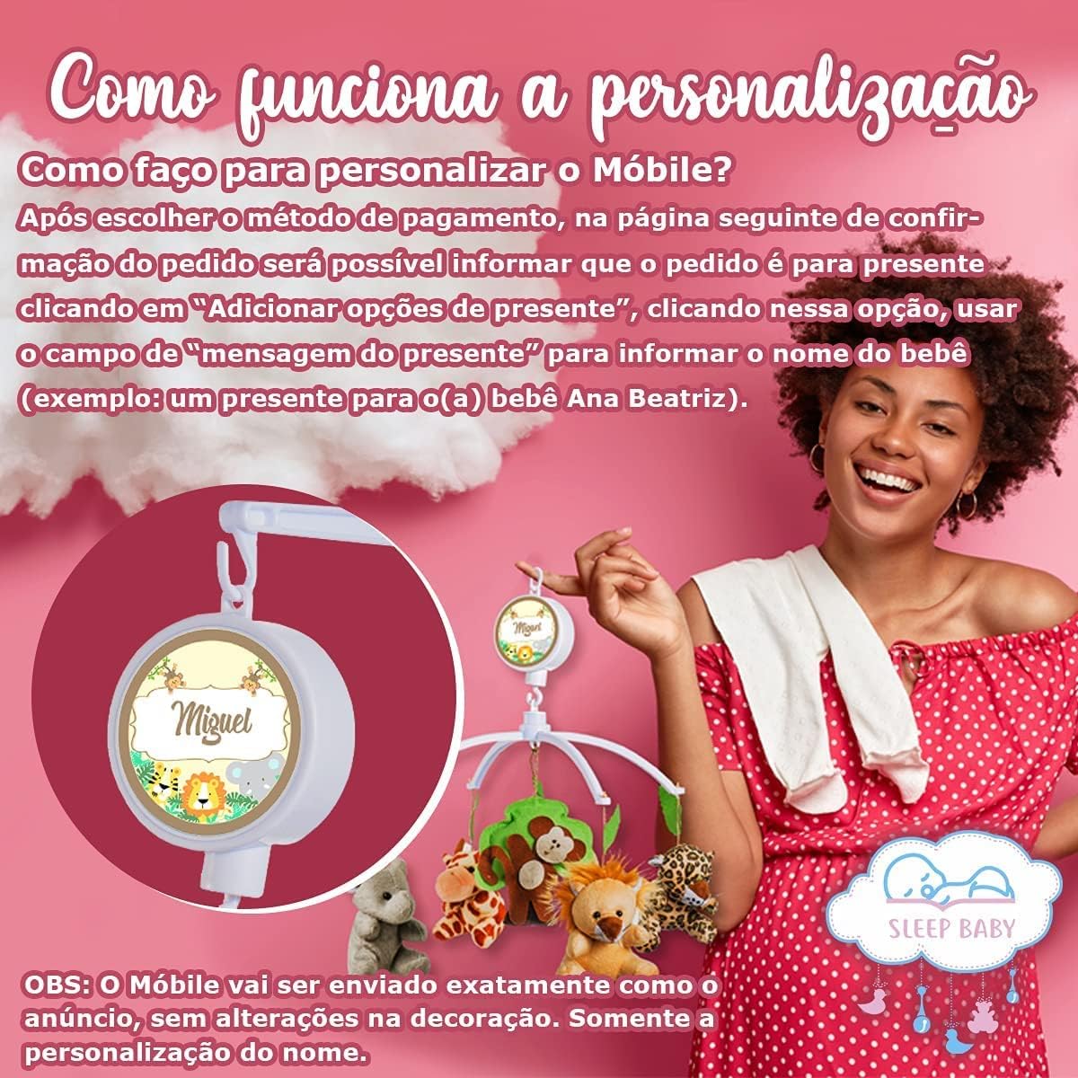 Móbile de Berço Sleep Baby Musical e Giratório Elefantinho Azul 3 Móbile de Berço Sleep Baby Musical e Giratório Elefantinho Azul - Imagem 3