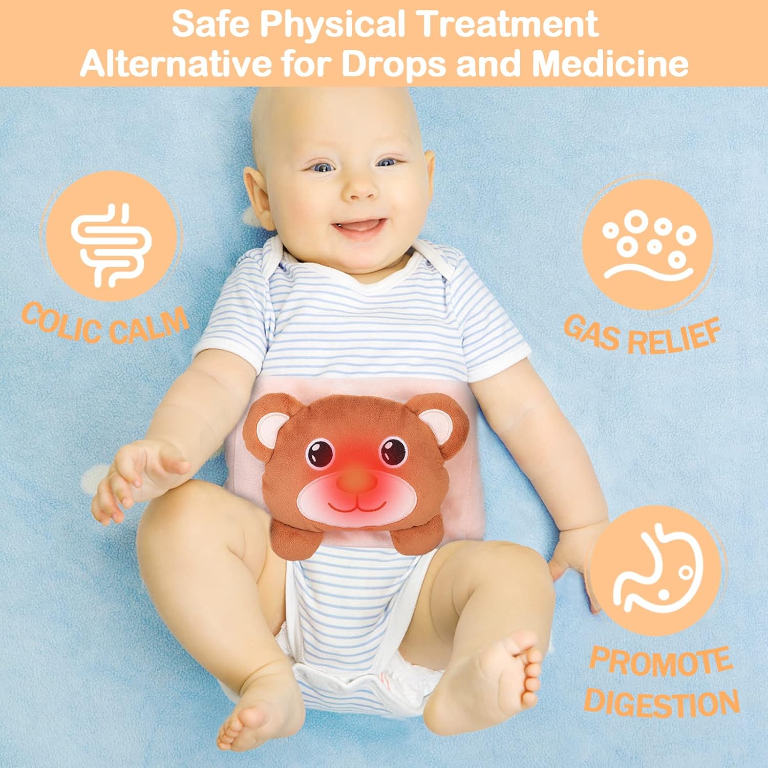 Cinto Térmico Heigoeost para Alívio de Cólica em Recém-Nascidos 2 Cinto Térmico Heigoeost para Alívio de Cólica em Recém-Nascidos - Imagem 2