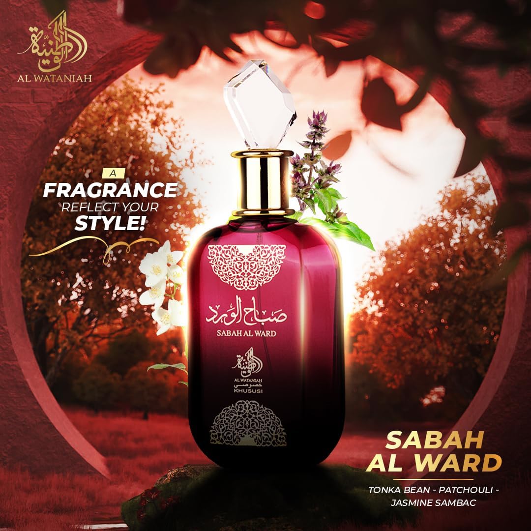 Perfume Feminino Al Wataniah Sabah Al Ward EDP 100ml 10 Perfume Feminino Al Wataniah Sabah Al Ward EDP 100ml - Imagem 10