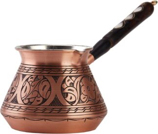 Cafeteira Demmex Tombul Islemeli de Cobre para Café Turco