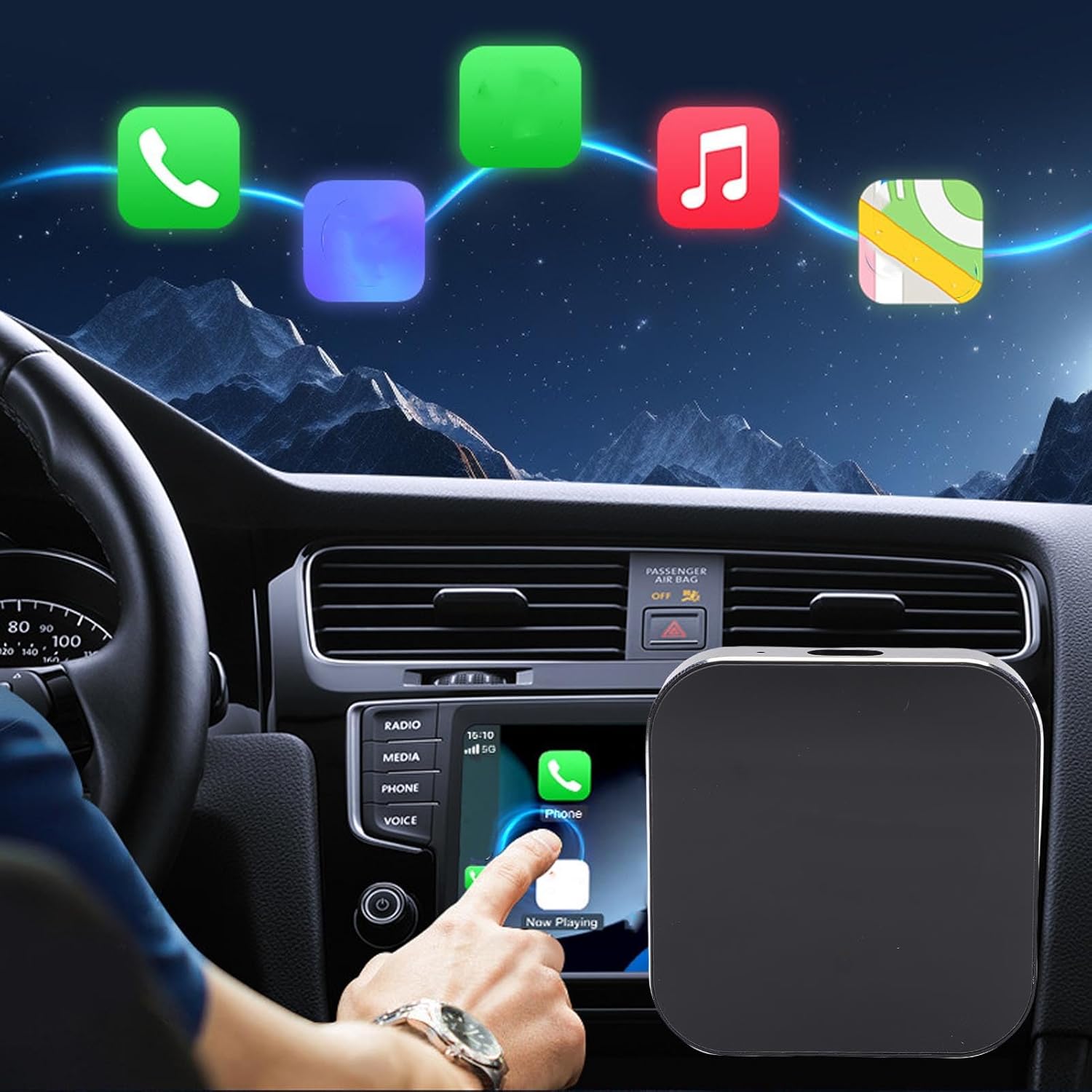 Adaptador Sem Fio Dpofirs CarPlay e Android Auto 3 em 1 3 Adaptador Sem Fio Dpofirs CarPlay e Android Auto 3 em 1 - Imagem 3