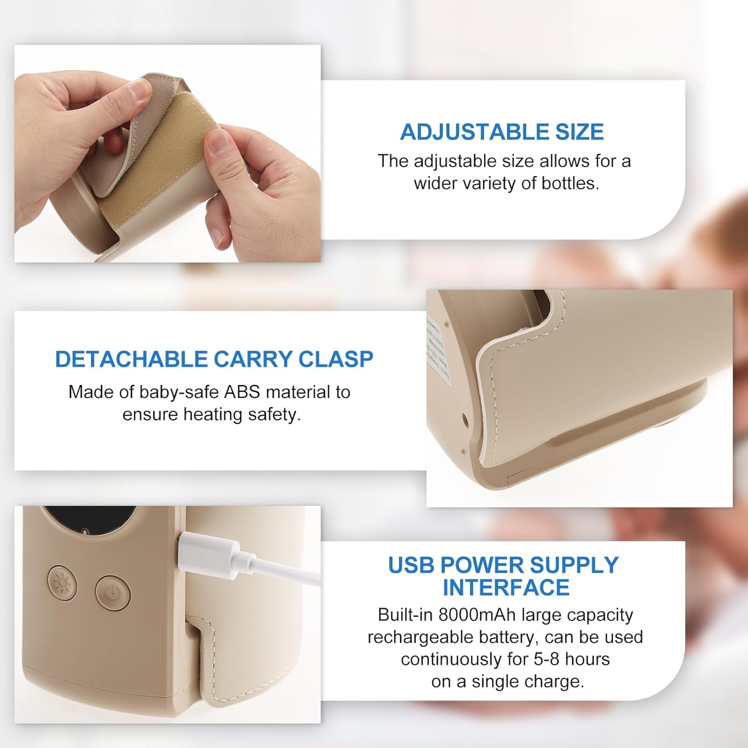 Aquecedor de Mamadeira Tcwhniev Portátil com Ajuste de Temperatura 4 Aquecedor de Mamadeira Tcwhniev Portátil com Ajuste de Temperatura - Imagem 4