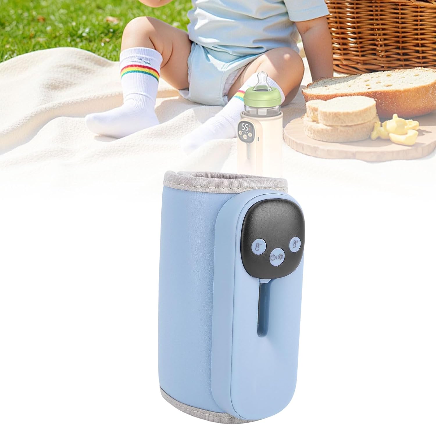 Aquecedor de Garrafas XUXHOU Portátil com Display Digital Azul 3 Aquecedor de Garrafas XUXHOU Portátil com Display Digital Azul - Imagem 3