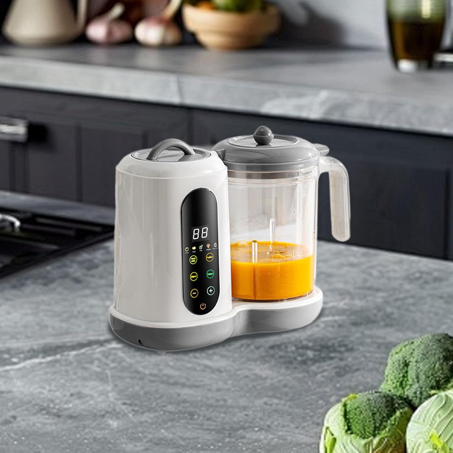 Processador de Alimentos Shamjina para Bebês Vapor e Liquidificador 4 Processador de Alimentos Shamjina para Bebês Vapor e Liquidificador - Imagem 4