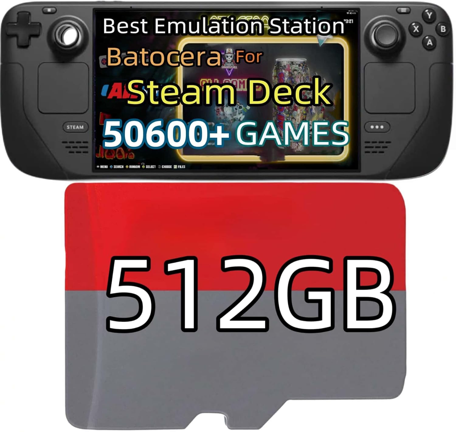 Cartão de Memória POWERNEWS 512GB para Steam Deck Jogos Retrô 3 Cartão de Memória POWERNEWS 512GB para Steam Deck Jogos Retrô - Imagem 3
