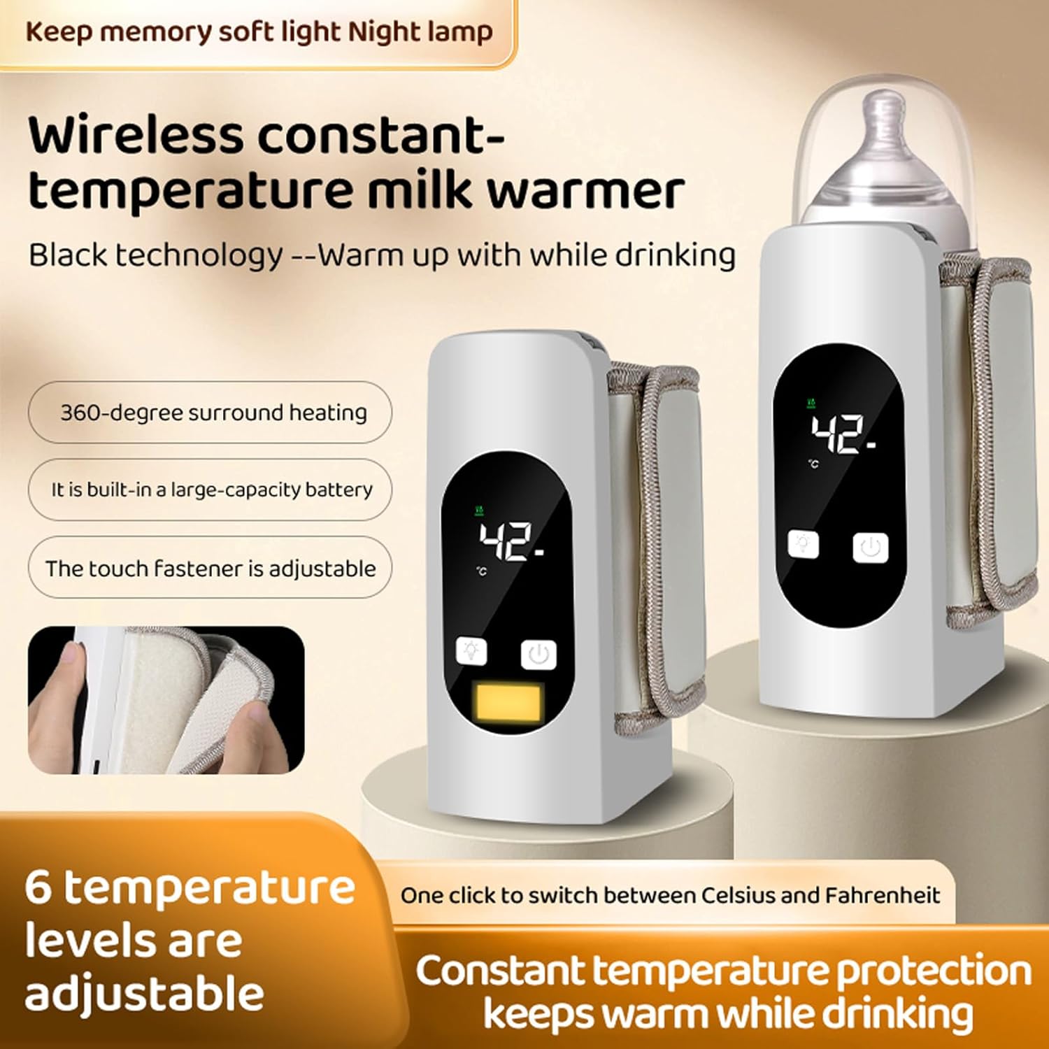 Aquecedor de Mamadeiras Portátil USB com Temperatura Constante 4 Aquecedor de Mamadeiras Portátil USB com Temperatura Constante - Imagem 4