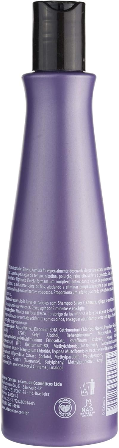 Condicionador C.Kamura Silver Desamarelador 315ml para Cabelos 2 Condicionador C.Kamura Silver Desamarelador 315ml para Cabelos - Imagem 2
