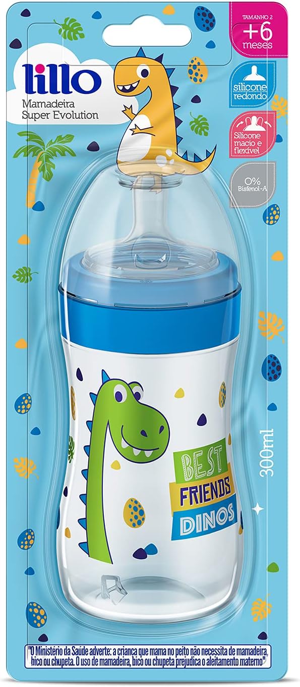 Mamadeira Lillo Super Evolution Magia 300ml Azul Livre de BPA 2 Mamadeira Lillo Super Evolution Magia 300ml Azul Livre de BPA - Imagem 2