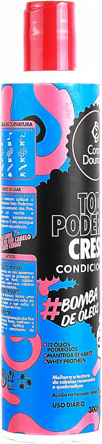 Condicionador Corpo Dourado Todo Poderoso Crespo Hidratação 2 Condicionador Corpo Dourado Todo Poderoso Crespo Hidratação - Imagem 2