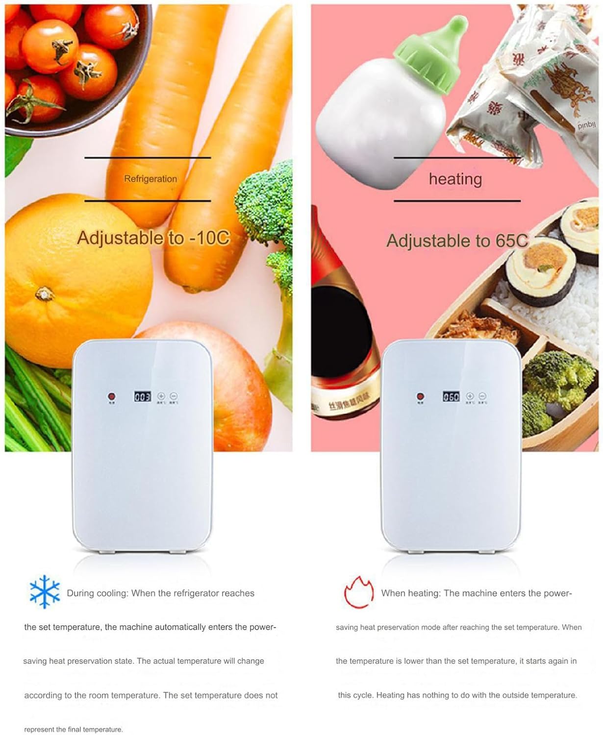 Geladeira Portátil YXHQWEF-CXBFHS 8L para Carro e Casa Compacta 8 Geladeira Portátil YXHQWEF-CXBFHS 8L para Carro e Casa Compacta - Imagem 8