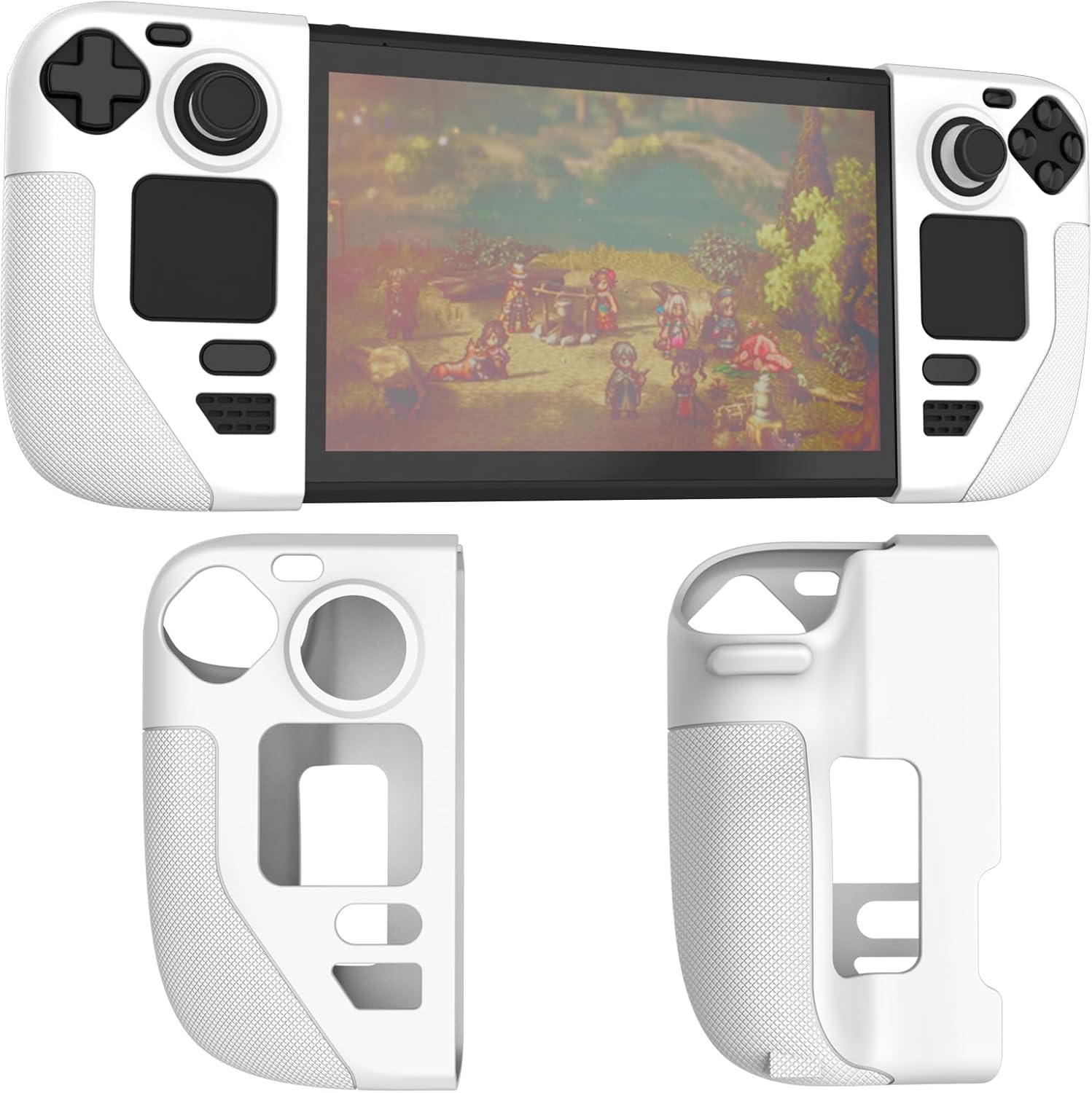 Capa Protetora AJKTHGE para Steam Deck Silicone Antiderrapante 1 Capa Protetora AJKTHGE para Steam Deck Silicone Antiderrapante