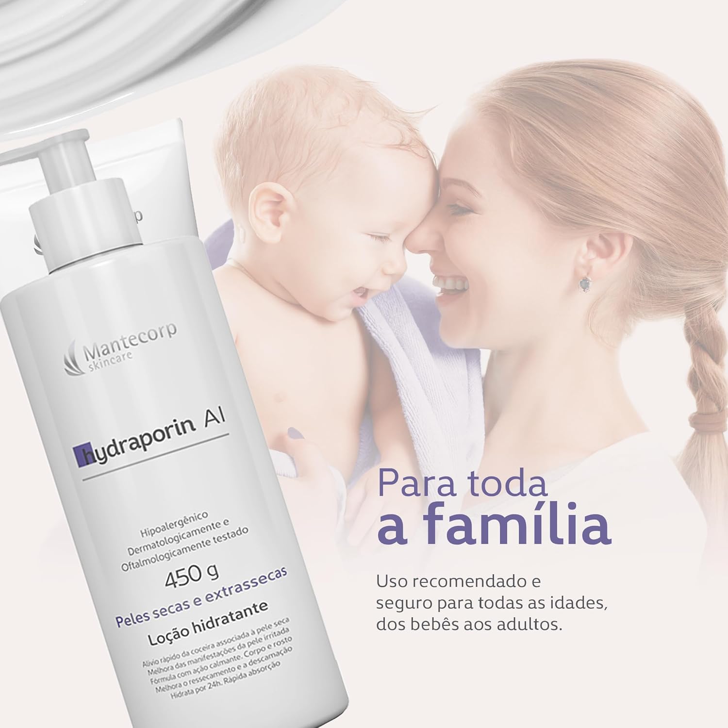 Hidratante Corporal Hydraporin Mantecorp 450ml para Pele Seca 4 Hidratante Corporal Hydraporin Mantecorp 450ml para Pele Seca - Imagem 4