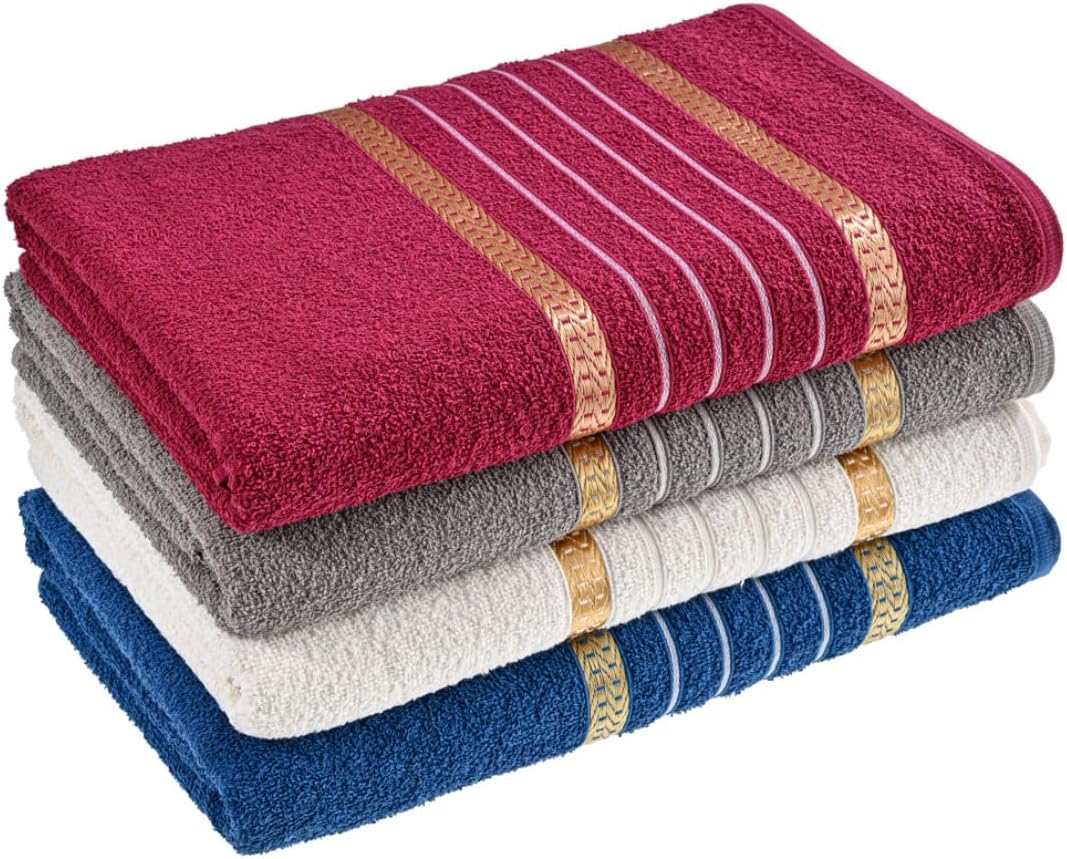 Jogo 4 Toalhas de Banho Laune Haus Paris Super Absorventes 1 Jogo 4 Toalhas de Banho Laune Haus Paris Super Absorventes