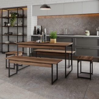 Mesa de Jantar Compace TUCJ7135.4B Tub com Bancos e Banquetas