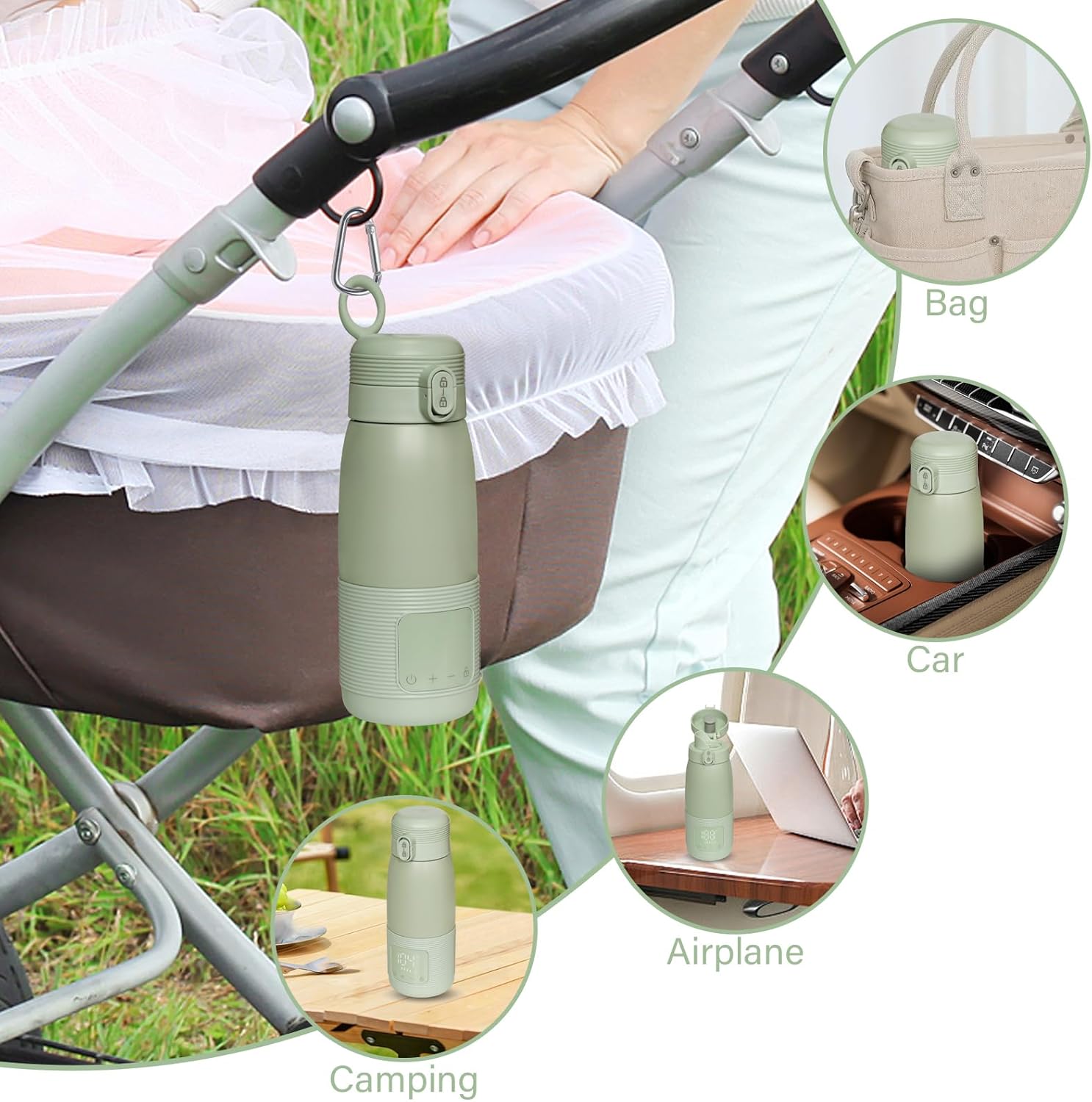 Aquecedor de Mamadeira Portátil CUXFLS 500ml - Aquecimento Rápido 8 Aquecedor de Mamadeira Portátil CUXFLS 500ml - Aquecimento Rápido - Imagem 8