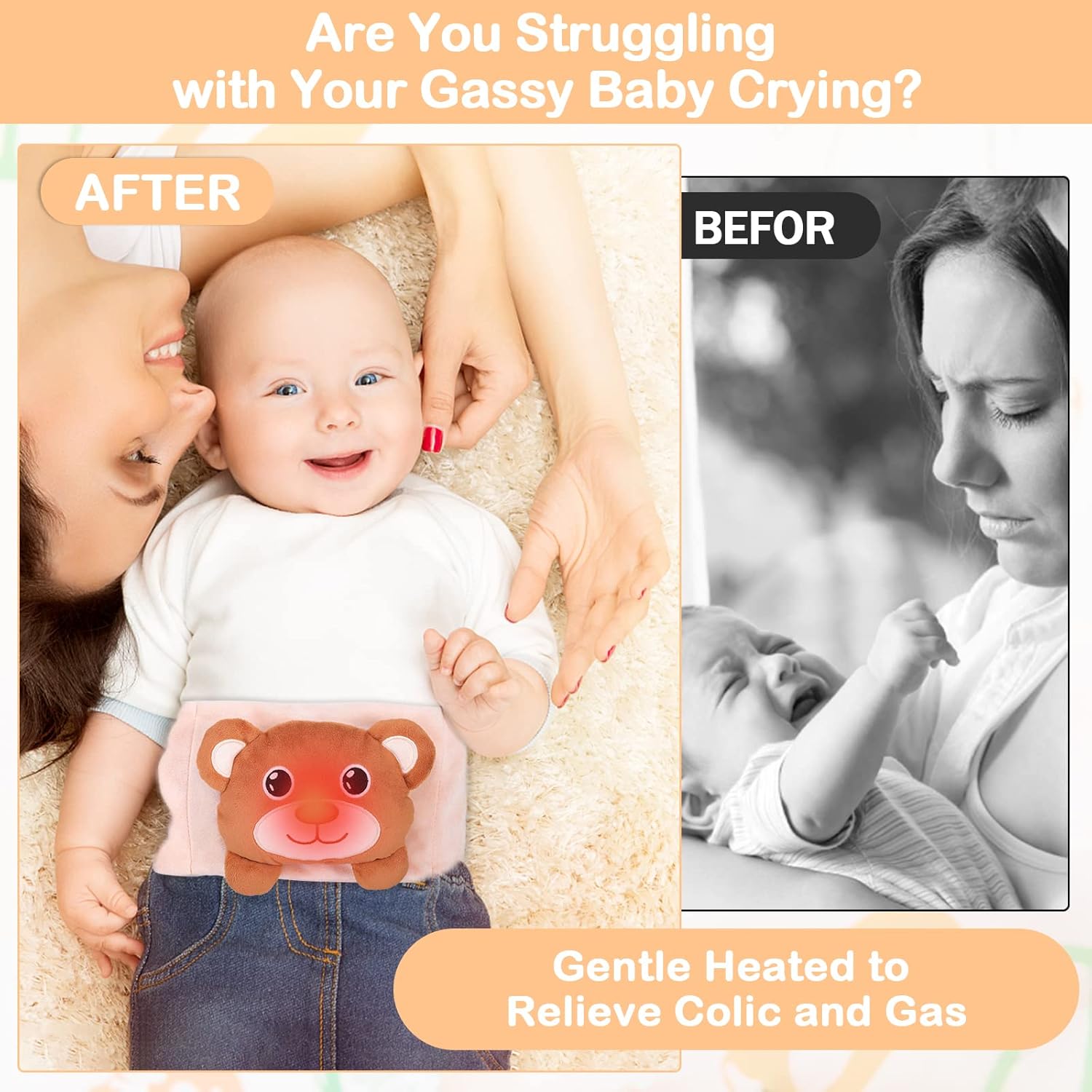 Cinto Térmico Heigoeost para Alívio de Cólica em Recém-Nascidos 3 Cinto Térmico Heigoeost para Alívio de Cólica em Recém-Nascidos - Imagem 3