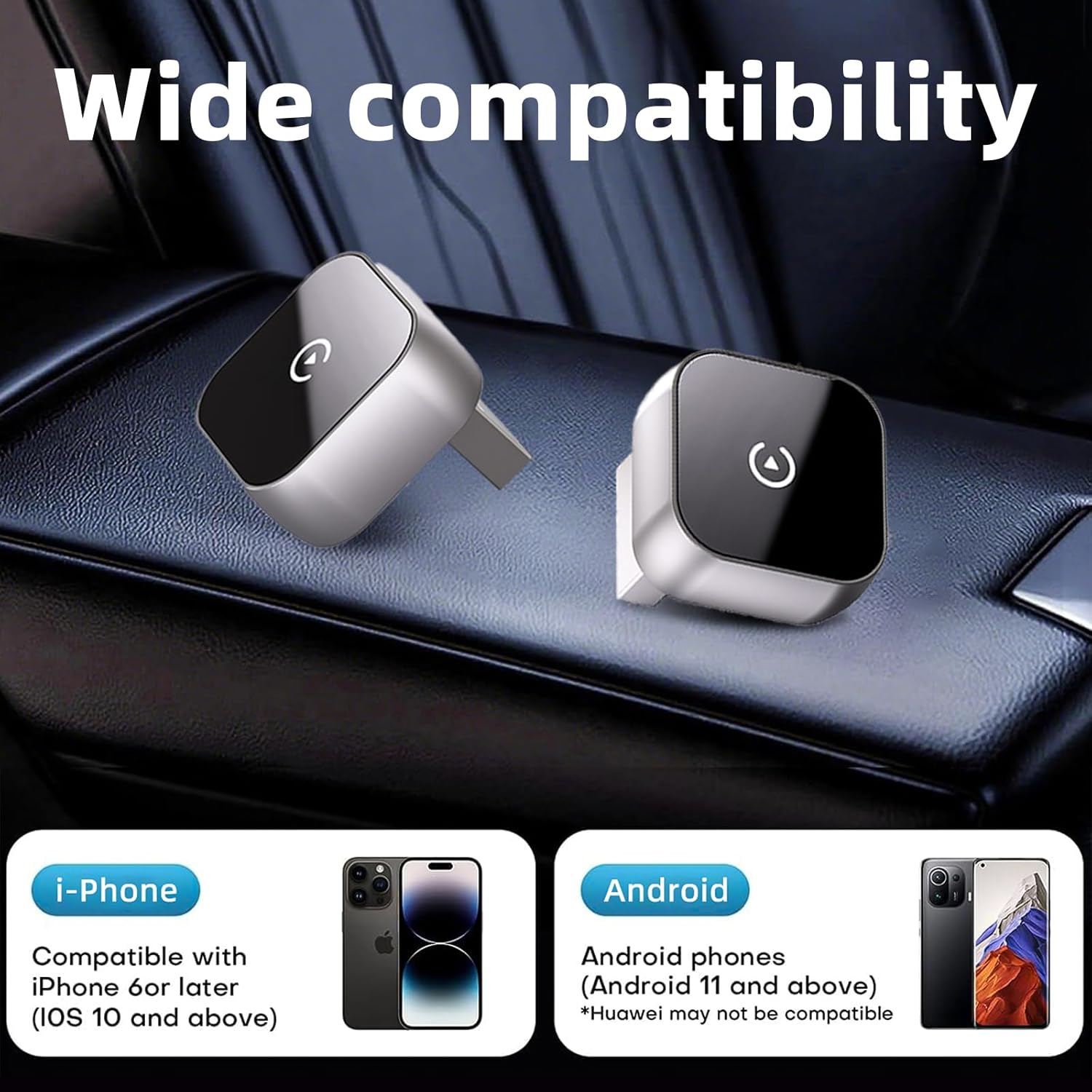 Adaptador TPSOJJY 2 em 1 Wireless CarPlay e Android para Carros 7 Adaptador TPSOJJY 2 em 1 Wireless CarPlay e Android para Carros - Imagem 7