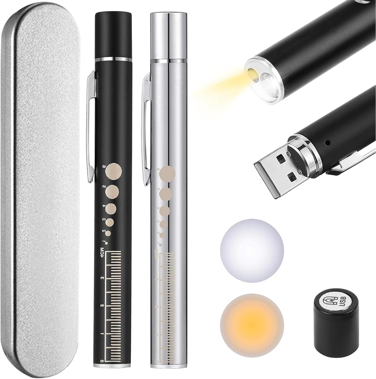 Kit 2 Lanterna Clínica LED BCVVCCB Lanterna Médica para Exame 1 Kit 2 Lanterna Clínica LED BCVVCCB Lanterna Médica para Exame