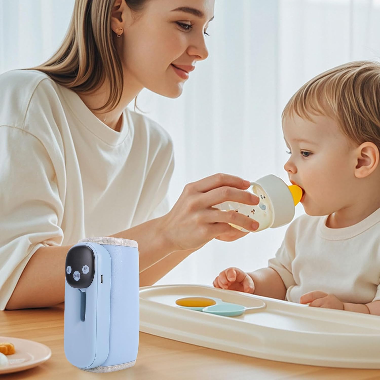 Aquecedor de Garrafas XUXHOU Portátil com Display Digital Azul 5 Aquecedor de Garrafas XUXHOU Portátil com Display Digital Azul - Imagem 5