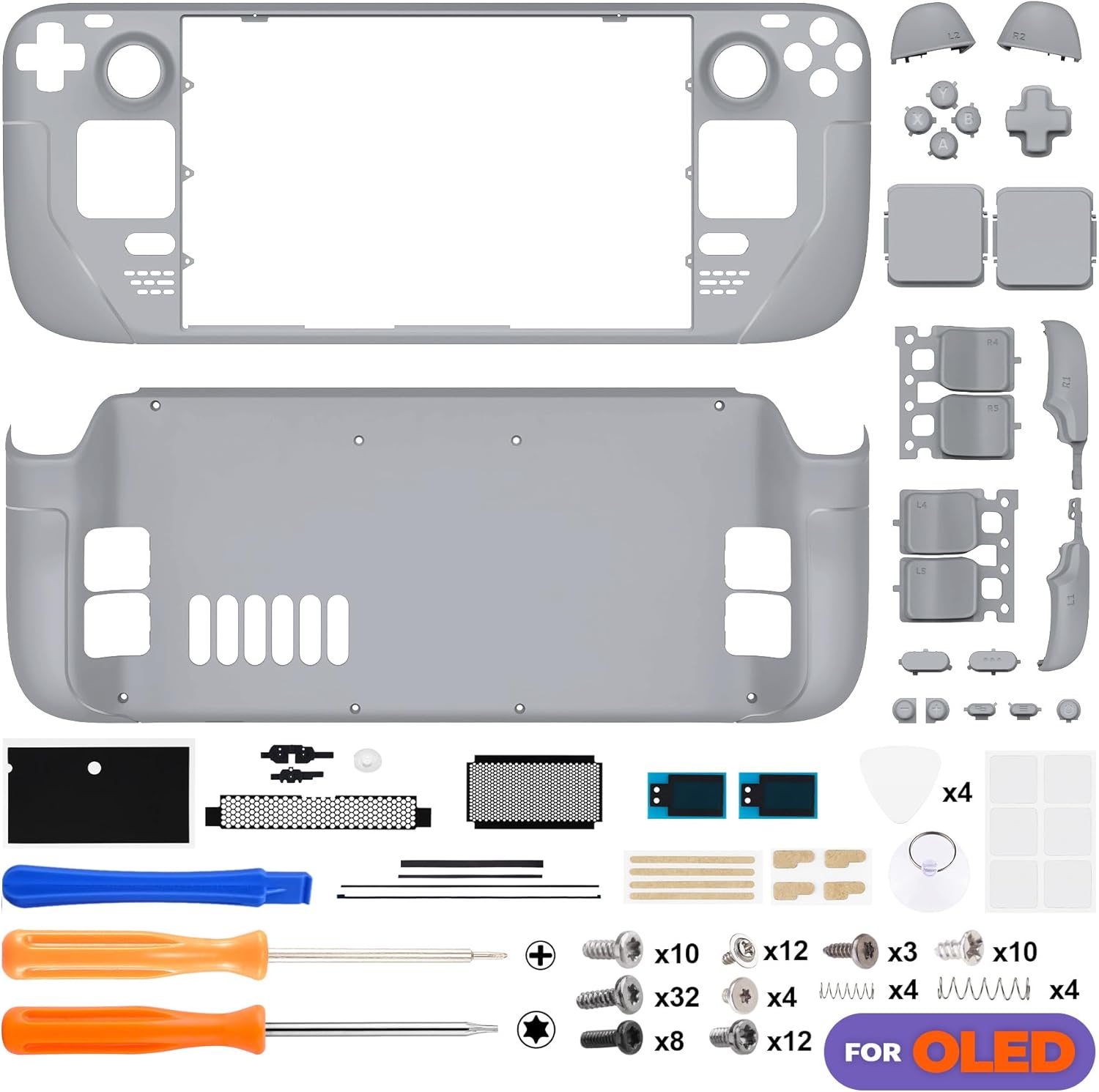 Carcaça e Botões eXtremeRate Steam Deck OLED New Hope Cinza 2 Carcaça e Botões eXtremeRate Steam Deck OLED New Hope Cinza - Imagem 2