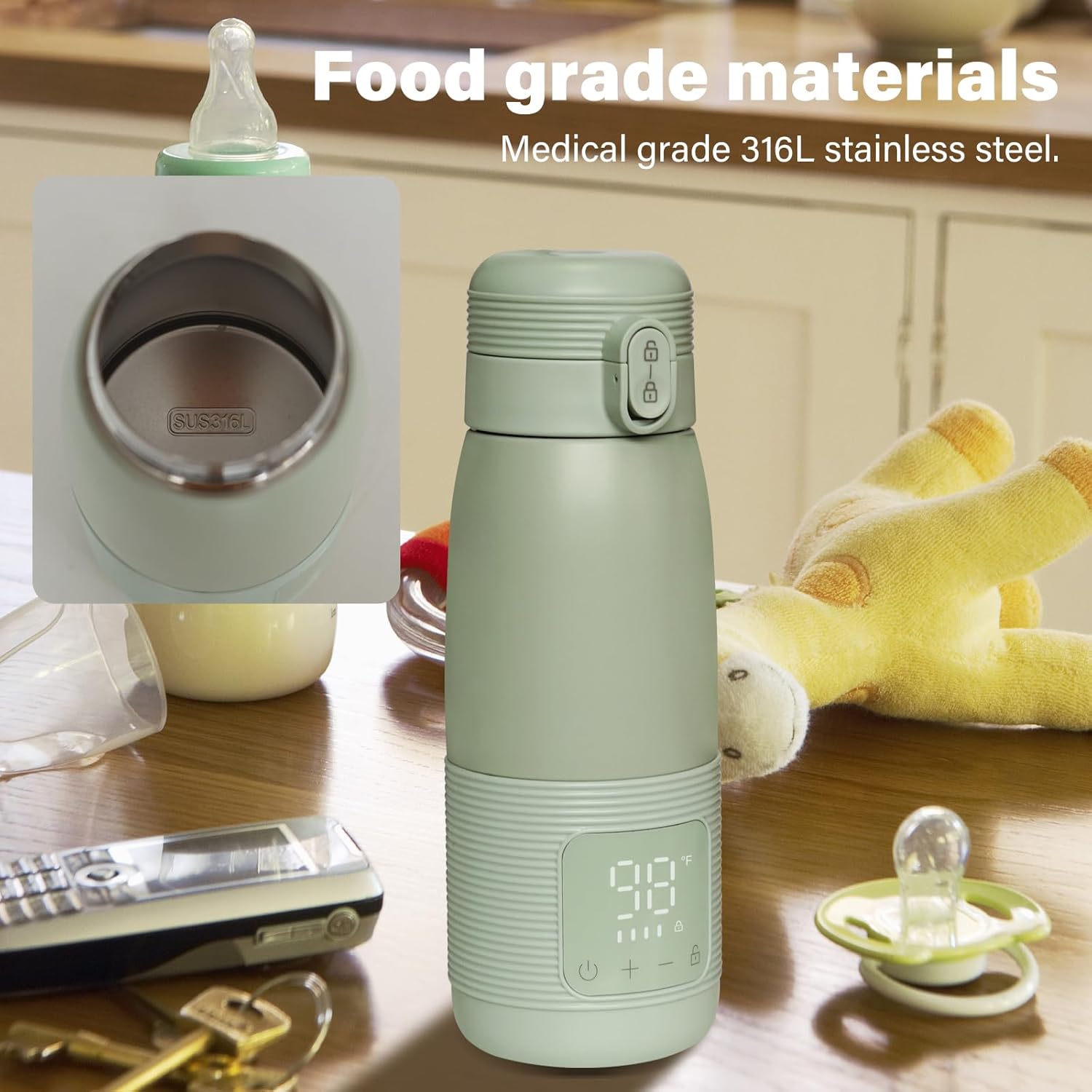 Aquecedor de Mamadeira Portátil CUXFLS 500ml - Aquecimento Rápido 2 Aquecedor de Mamadeira Portátil CUXFLS 500ml - Aquecimento Rápido - Imagem 2